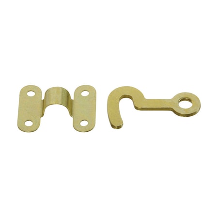 National Hardware National Hardware Satin Brass Steel Hook and Staple 2 pk N211-938